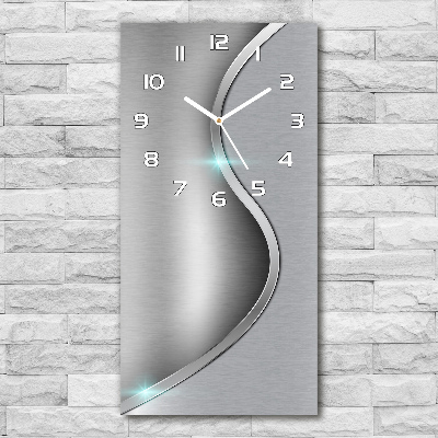 Horloge rectangulaire verticale Motif abstrait en métal