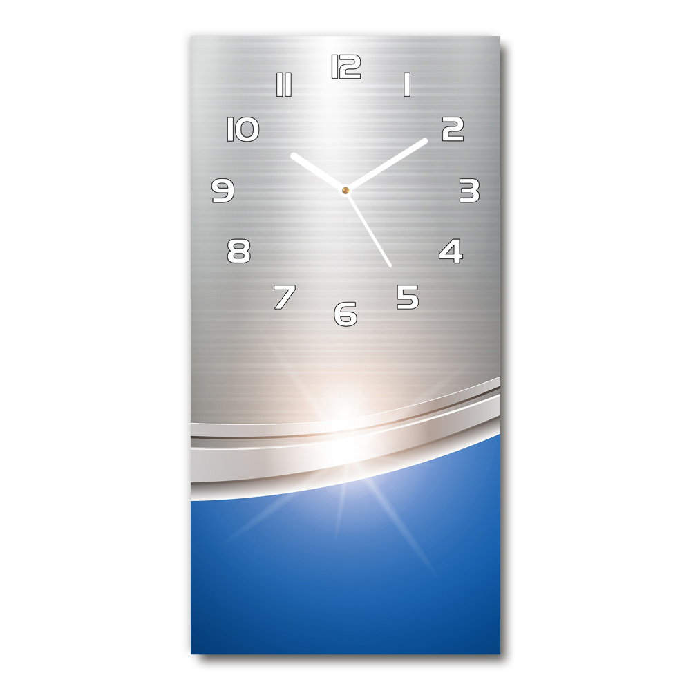 Horloge rectangulaire verticale Abstraction de métal