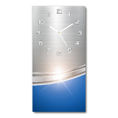 Horloge rectangulaire verticale Abstraction de métal