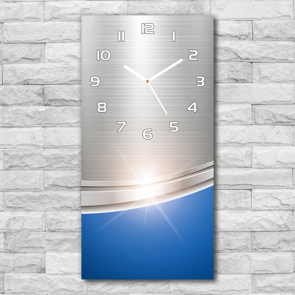 Horloge rectangulaire verticale Abstraction de métal