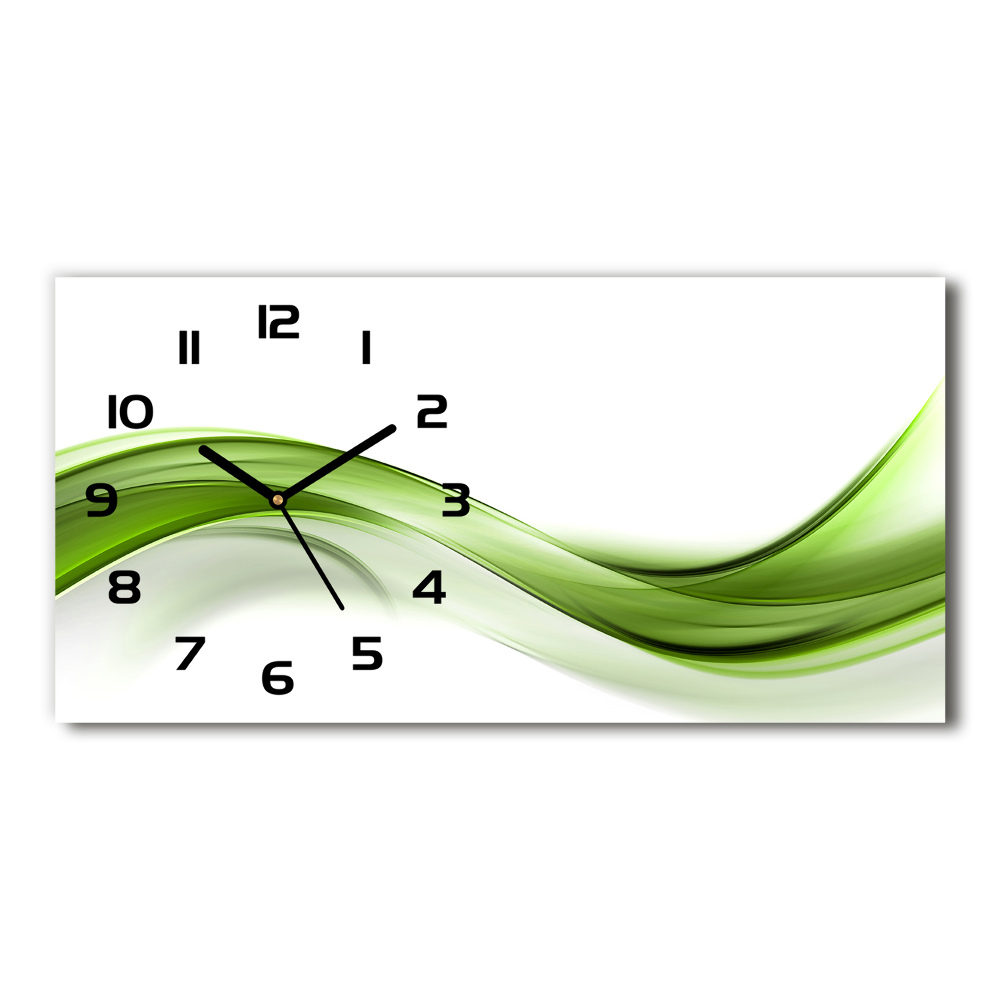 Horloge rectangulaire horizontale Vague verte