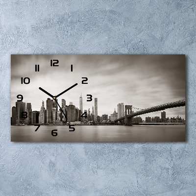 Horloge rectangulaire horizontale Manhattan New York US