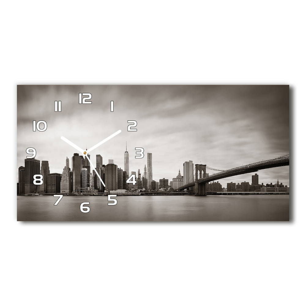 Horloge rectangulaire horizontale Manhattan New York US