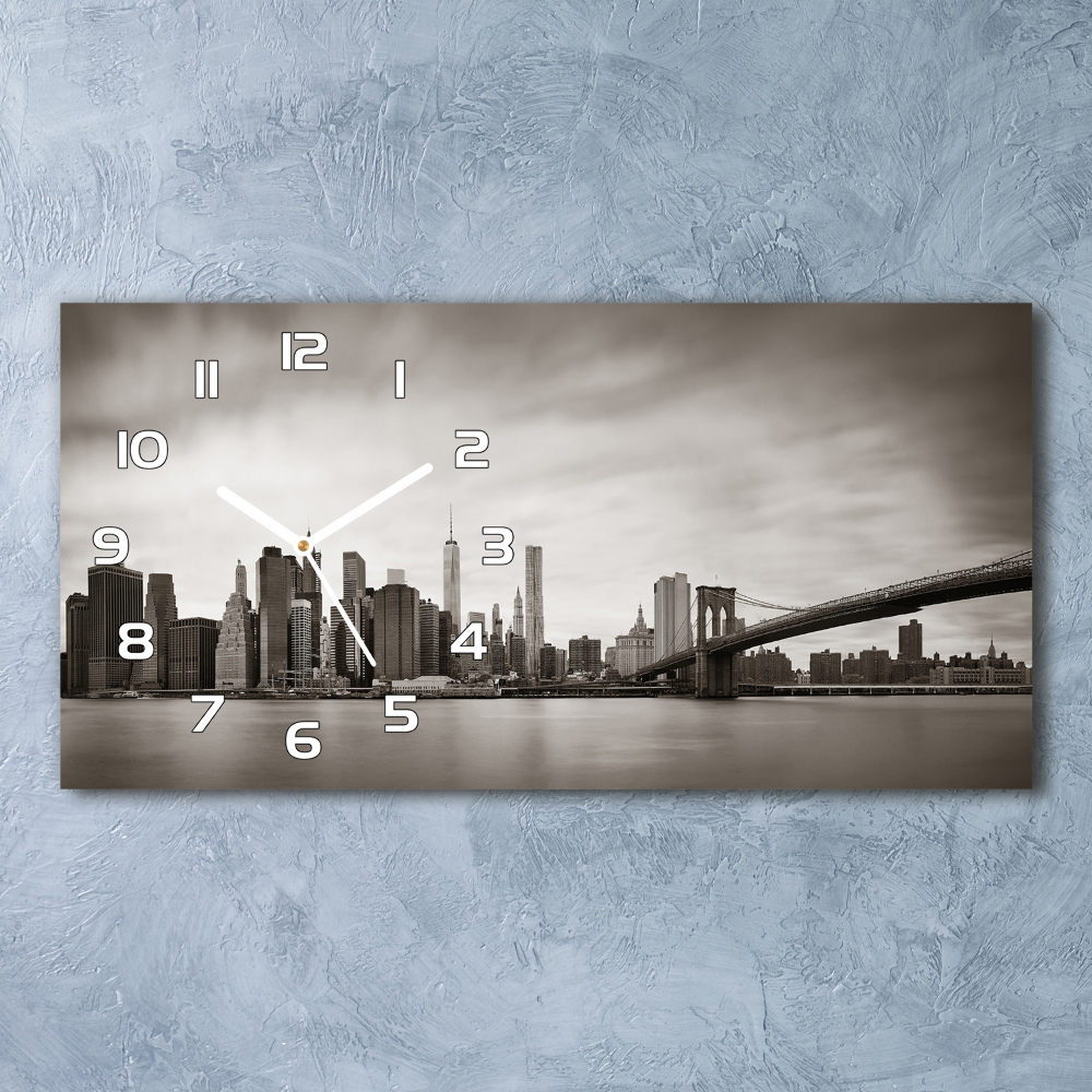 Horloge rectangulaire horizontale Manhattan New York US