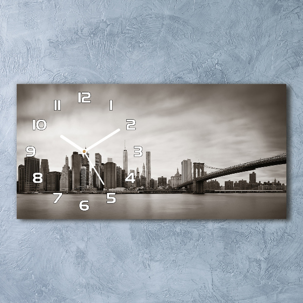Horloge rectangulaire horizontale Manhattan New York US