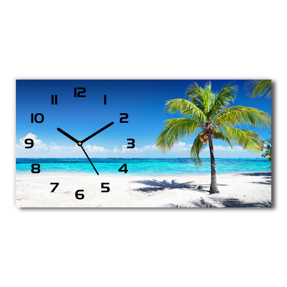 Horloge murale horizontale Plage exotique