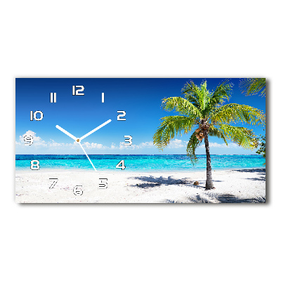 Horloge murale horizontale Plage exotique