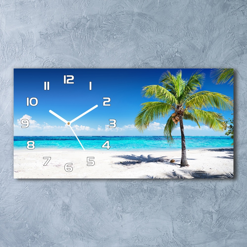 Horloge murale horizontale Plage exotique