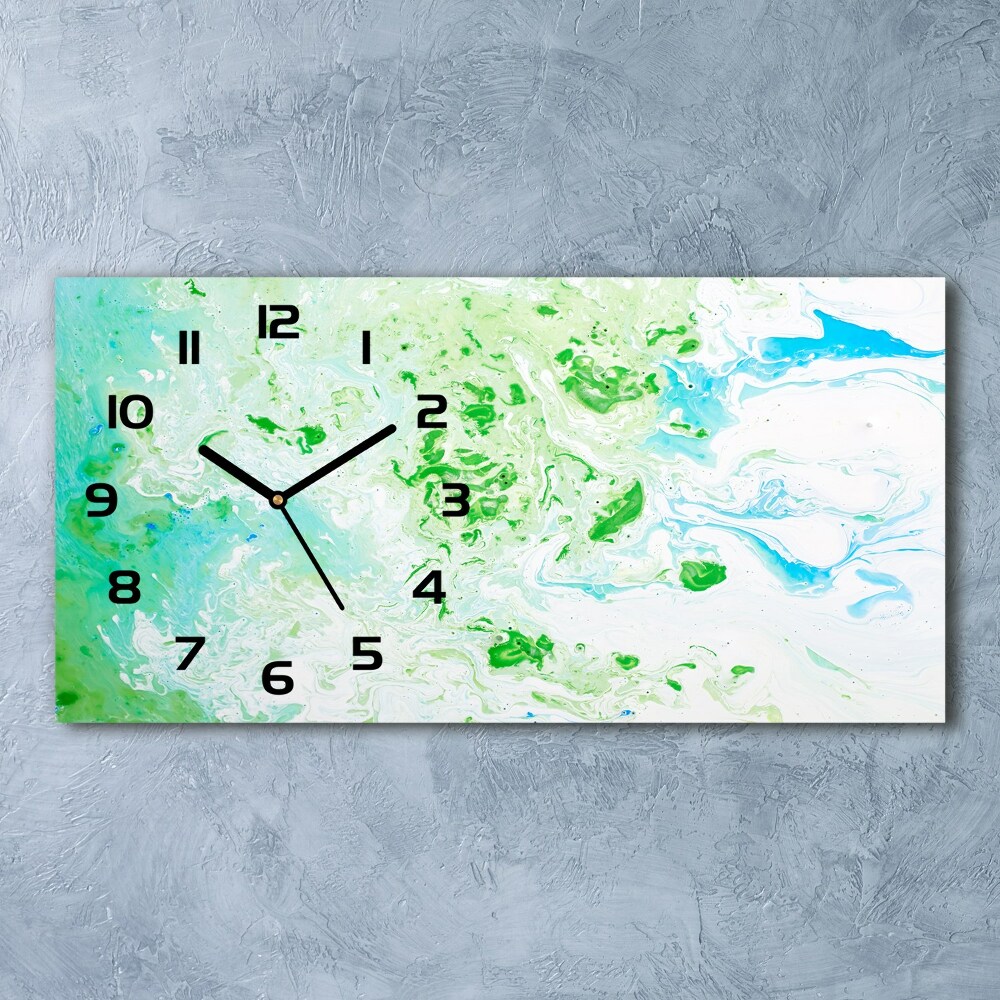 Horloge horizontale en verre Art abstrait