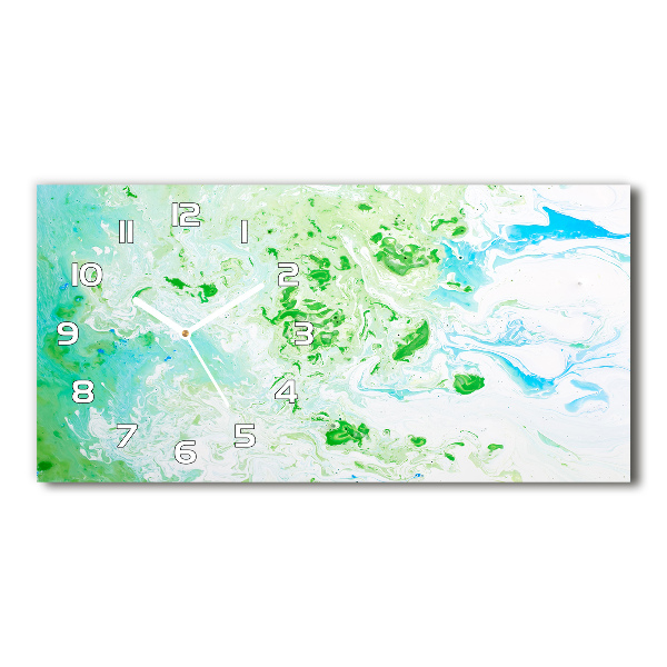 Horloge horizontale en verre Art abstrait