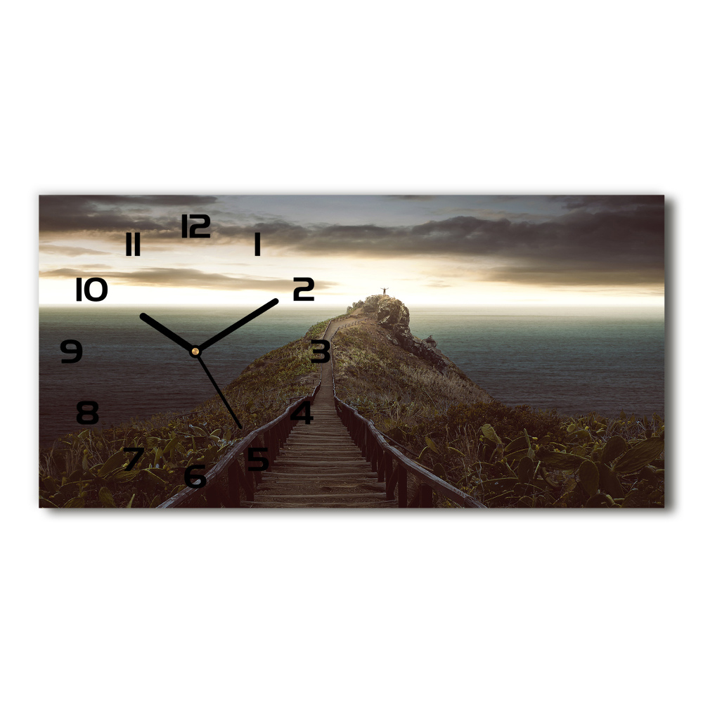 Horloge murale horizontale Chemin sur le rocher