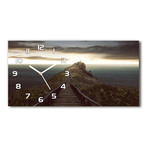 Horloge murale horizontale Chemin sur le rocher