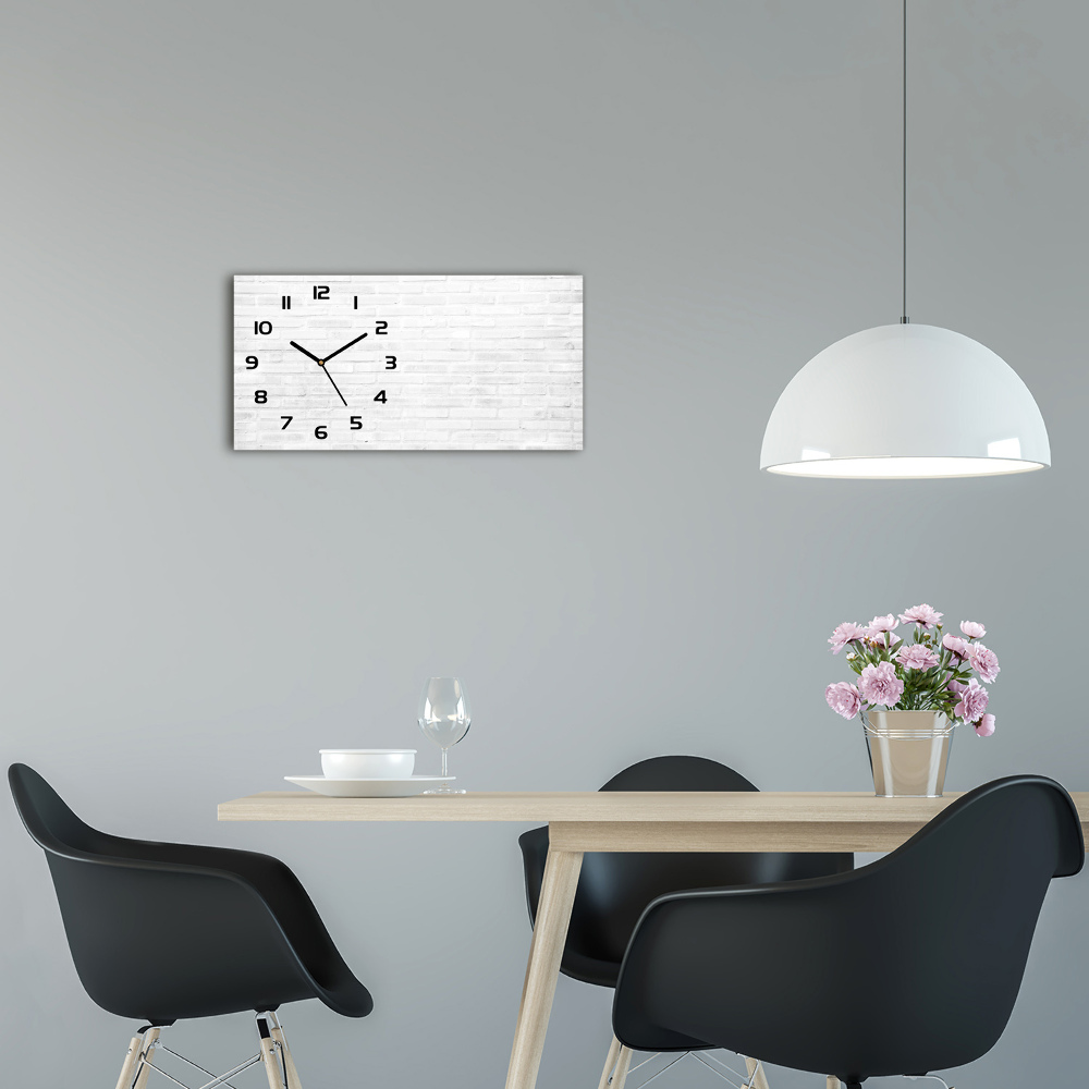 Horloge rectangulaire horizontale Motif de mur en briques