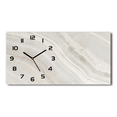 Horloge rectangulaire horizontale Texture de marbre