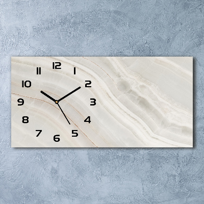 Horloge rectangulaire horizontale Texture de marbre