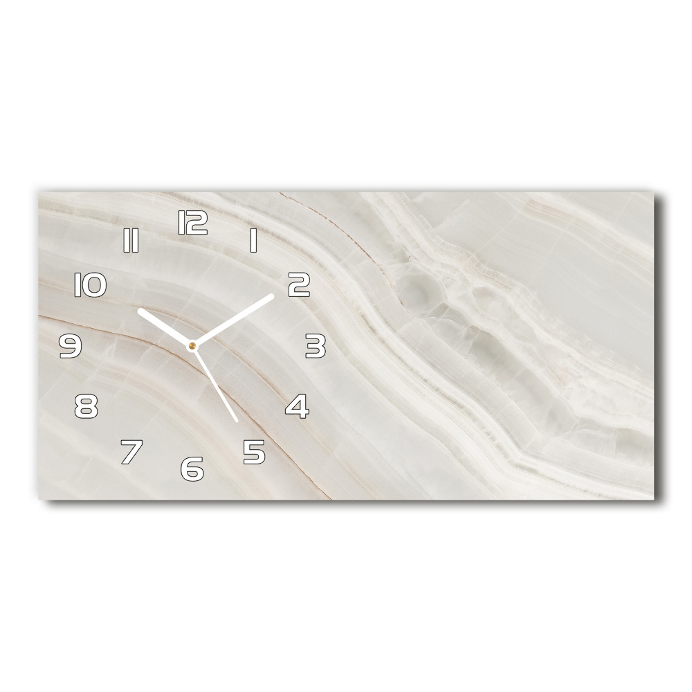 Horloge rectangulaire horizontale Texture de marbre