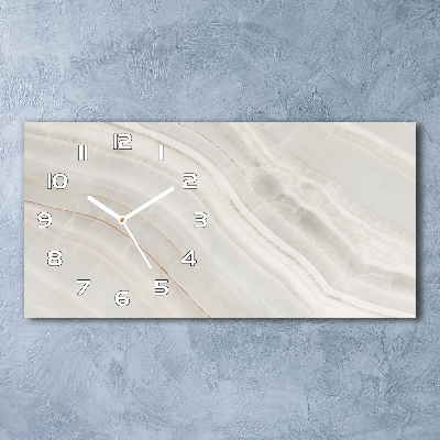 Horloge rectangulaire horizontale Texture de marbre