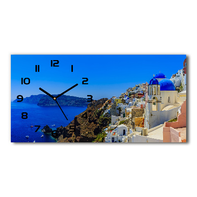 Horloge murale horizontale Santorini Grèce