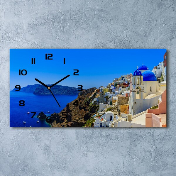 Horloge murale horizontale Santorini Grèce