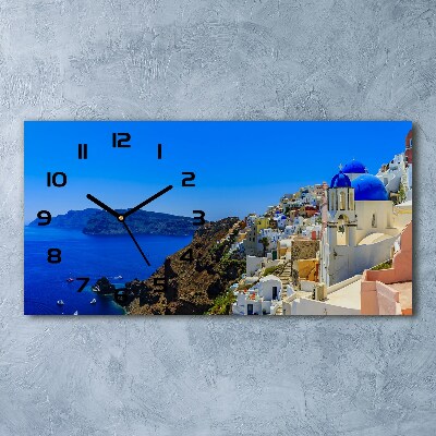 Horloge murale horizontale Santorini Grèce