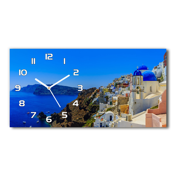 Horloge murale horizontale Santorini Grèce