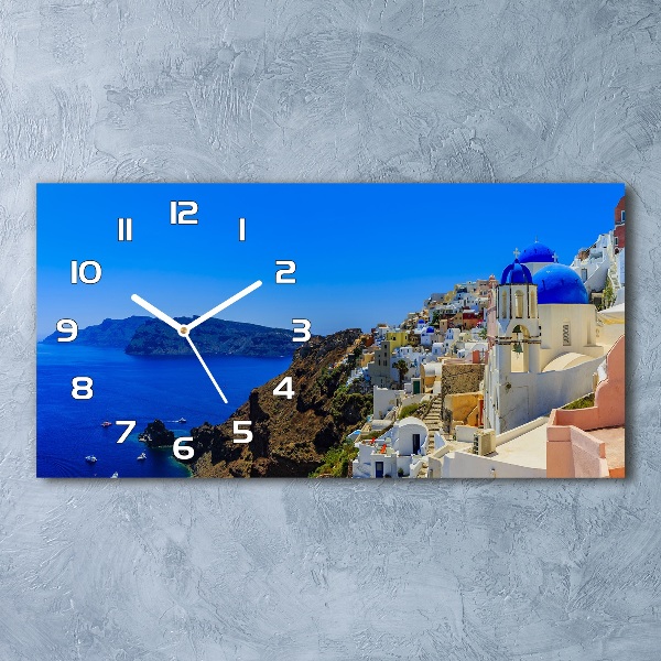 Horloge murale horizontale Santorini Grèce