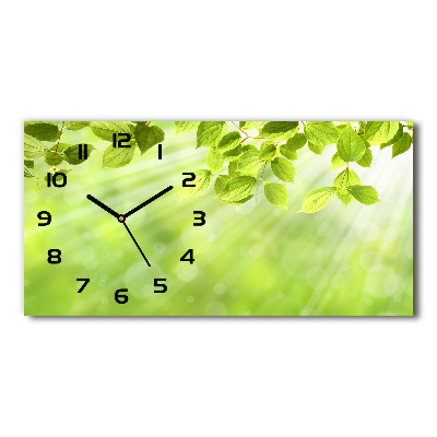 Horloge horizontale Feuilles