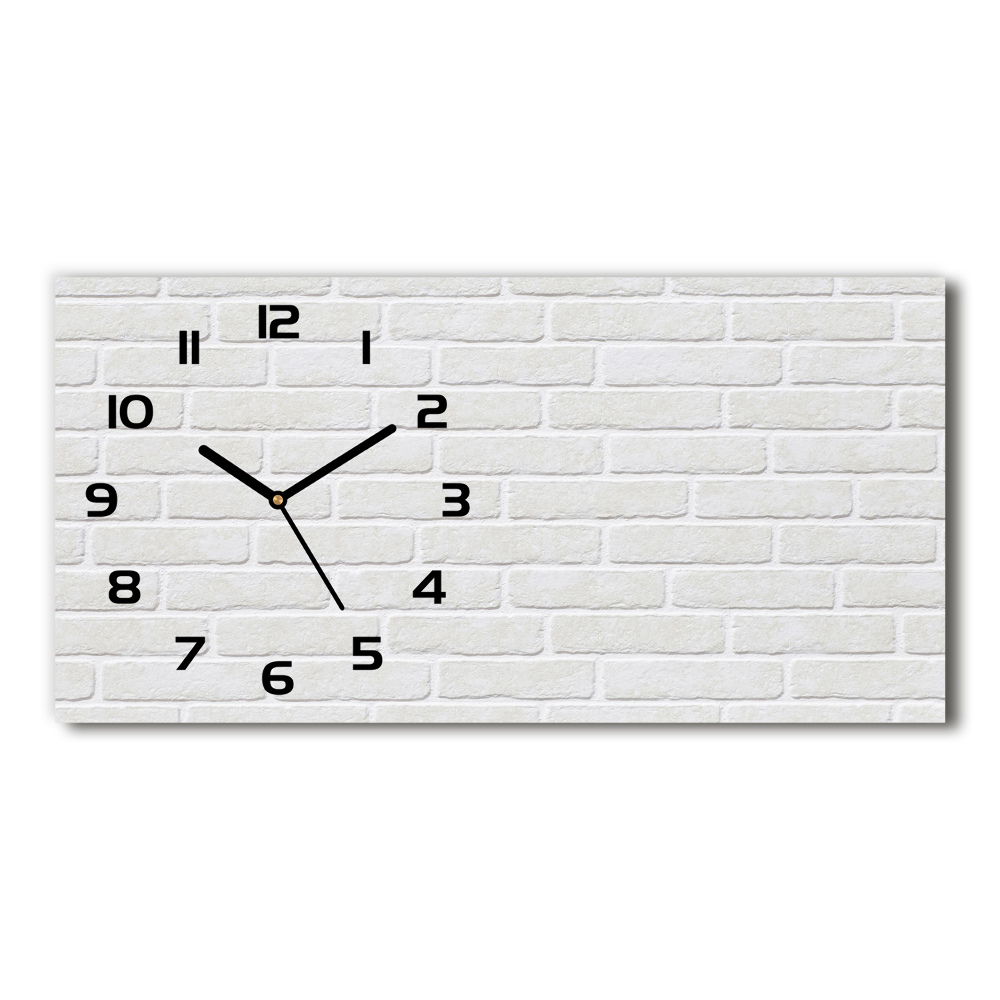 Horloge murale horizontale Motif de mur en briques