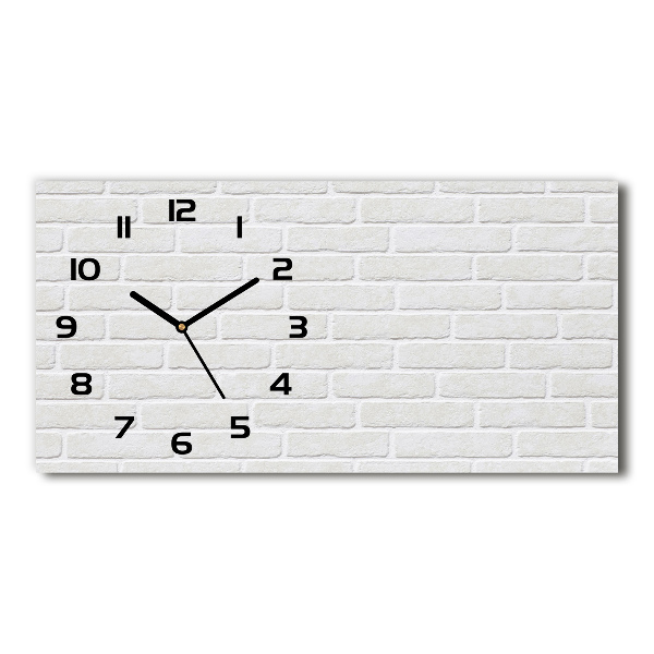 Horloge murale horizontale Motif de mur en briques