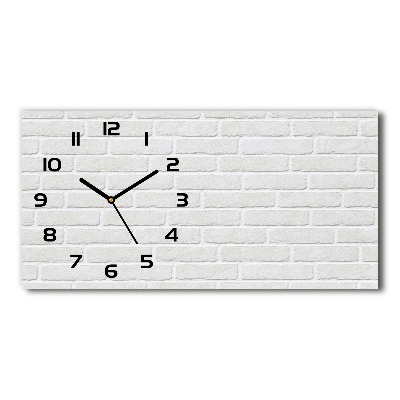 Horloge murale horizontale Motif de mur en briques