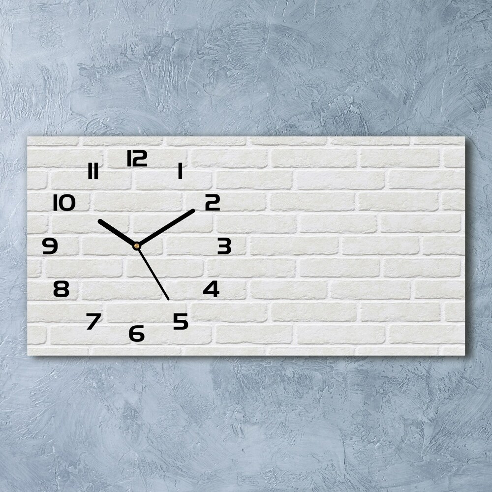 Horloge murale horizontale Motif de mur en briques