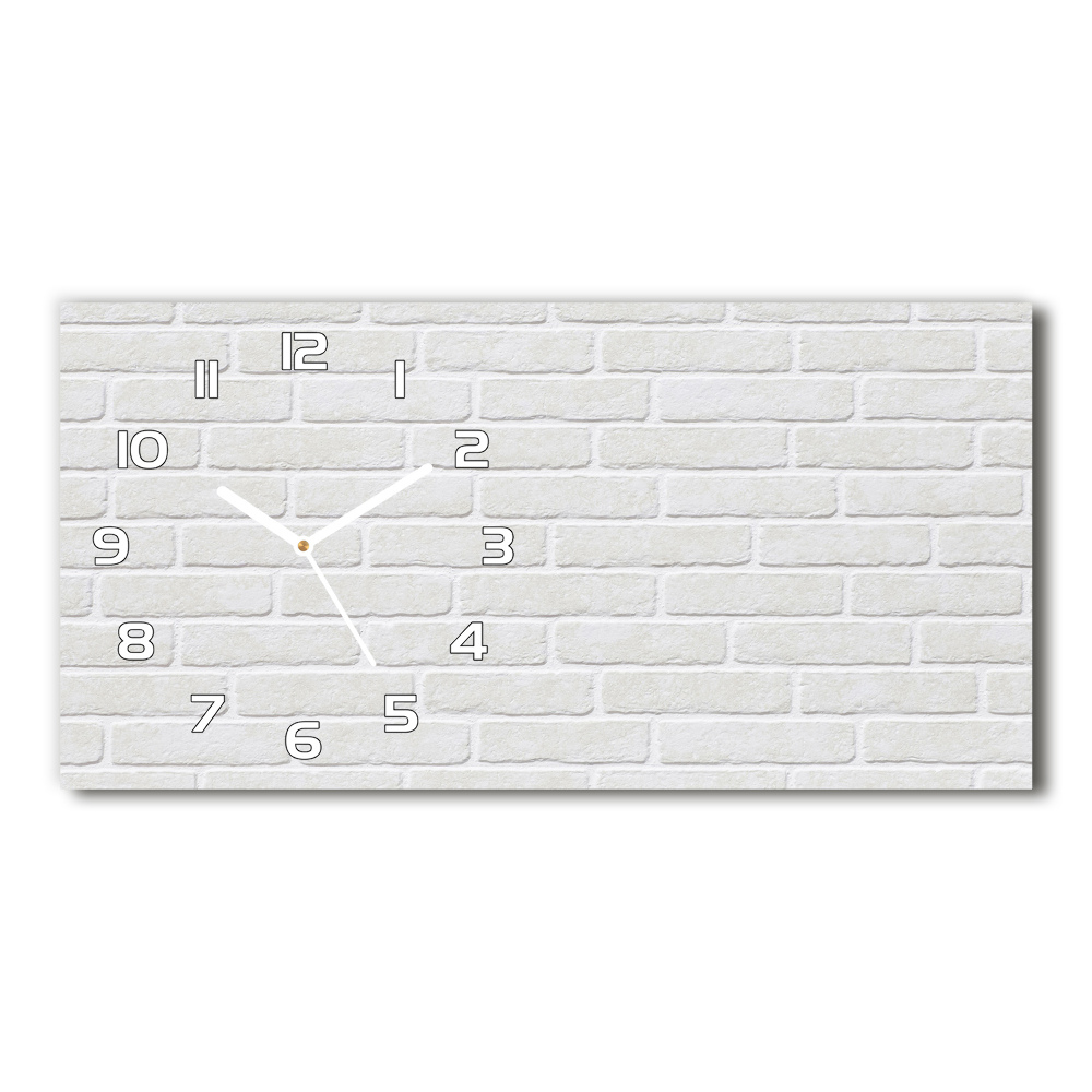 Horloge murale horizontale Motif de mur en briques