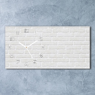 Horloge murale horizontale Motif de mur en briques