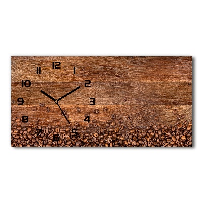 Horloge horizontale Grains de café aromatiques