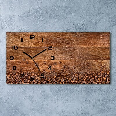 Horloge horizontale Grains de café aromatiques