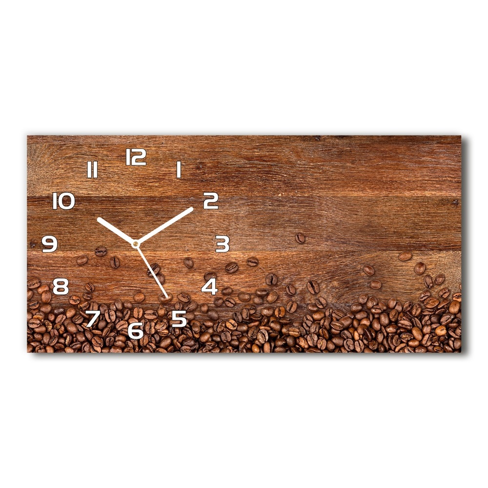 Horloge horizontale Grains de café aromatiques