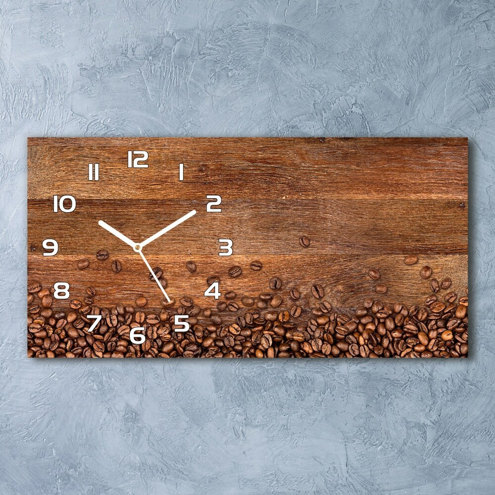 Horloge horizontale Grains de café aromatiques