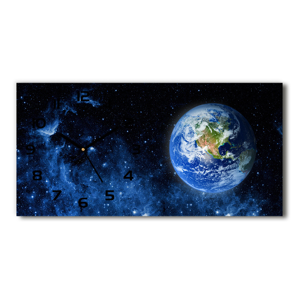 Horloge horizontale en verre Globe terrestre
