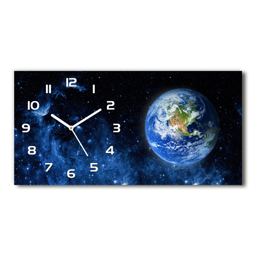 Horloge horizontale en verre Globe terrestre