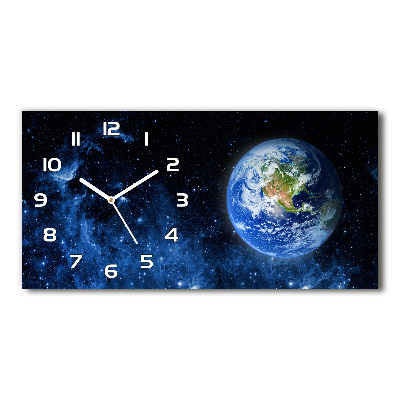 Horloge horizontale en verre Globe terrestre