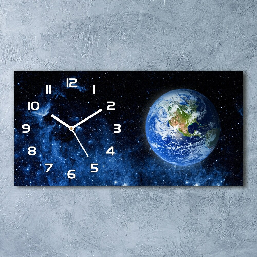 Horloge horizontale en verre Globe terrestre