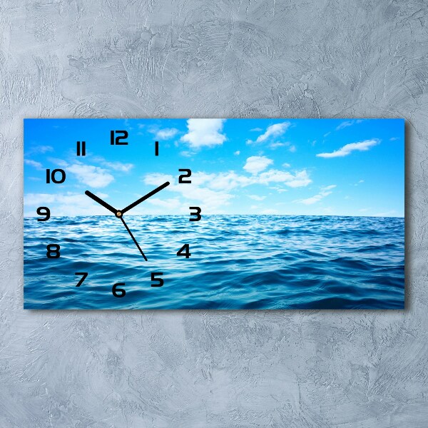 Horloge rectangulaire horizontale Eau de mer