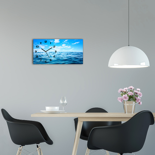 Horloge rectangulaire horizontale Eau de mer