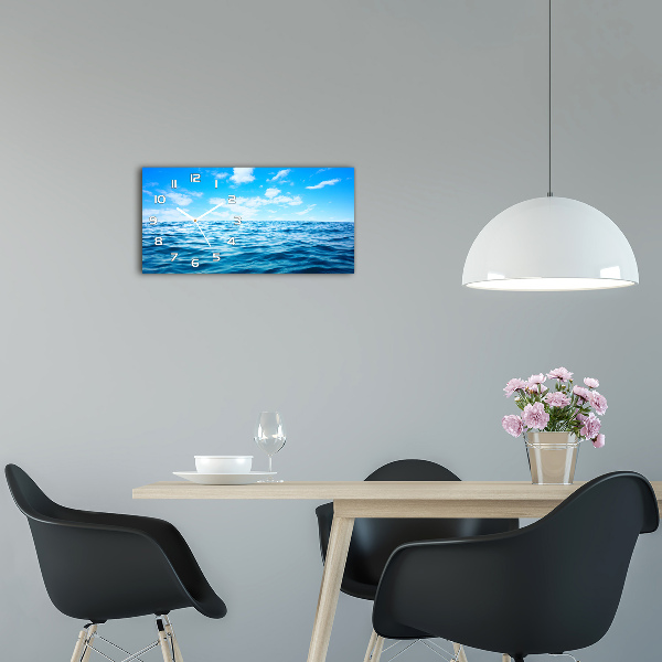 Horloge rectangulaire horizontale Eau de mer