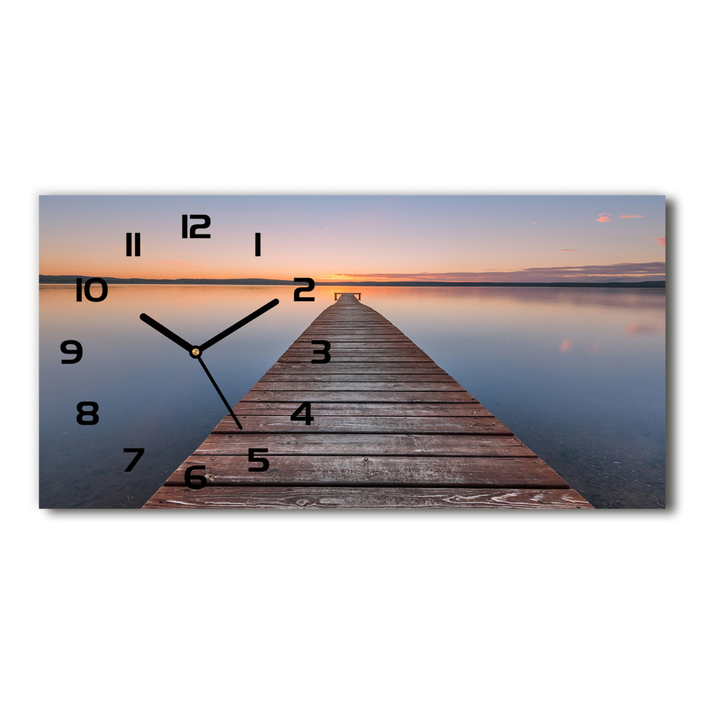 Horloge horizontale Jetée en bois mer