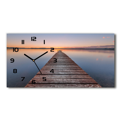 Horloge horizontale Jetée en bois mer