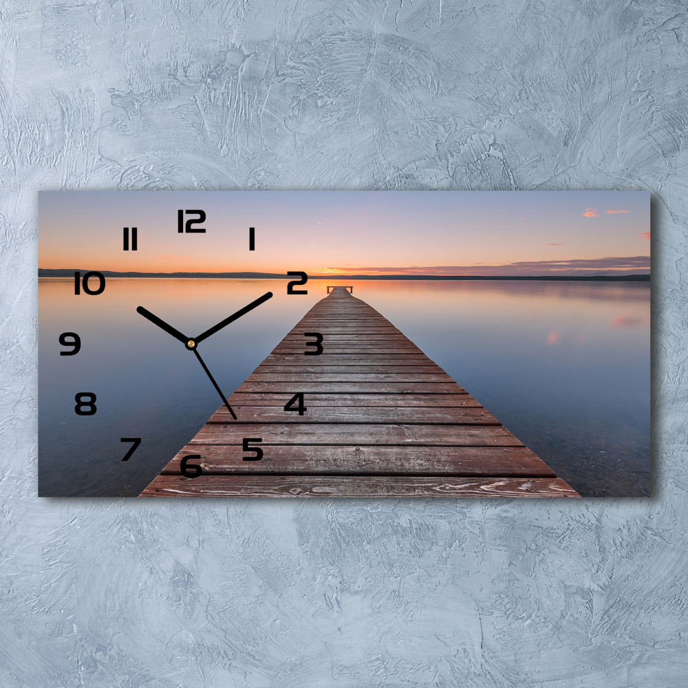 Horloge horizontale Jetée en bois mer