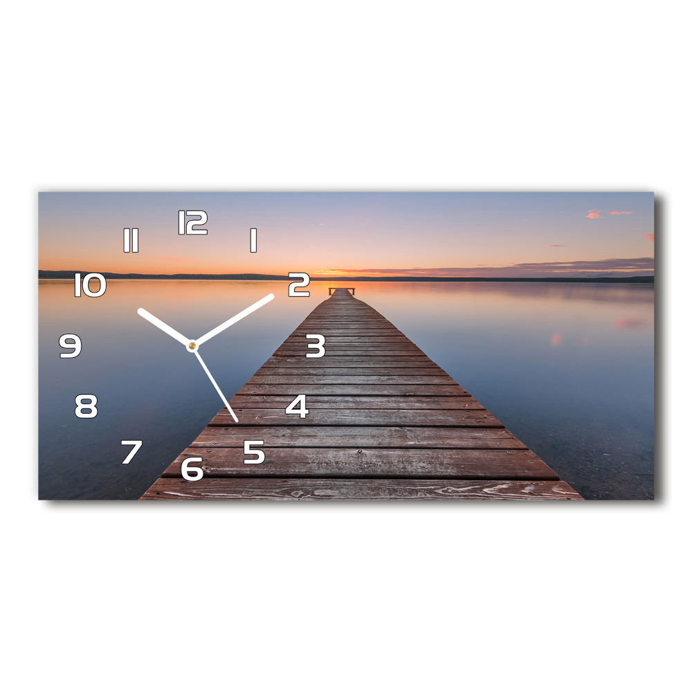 Horloge horizontale Jetée en bois mer