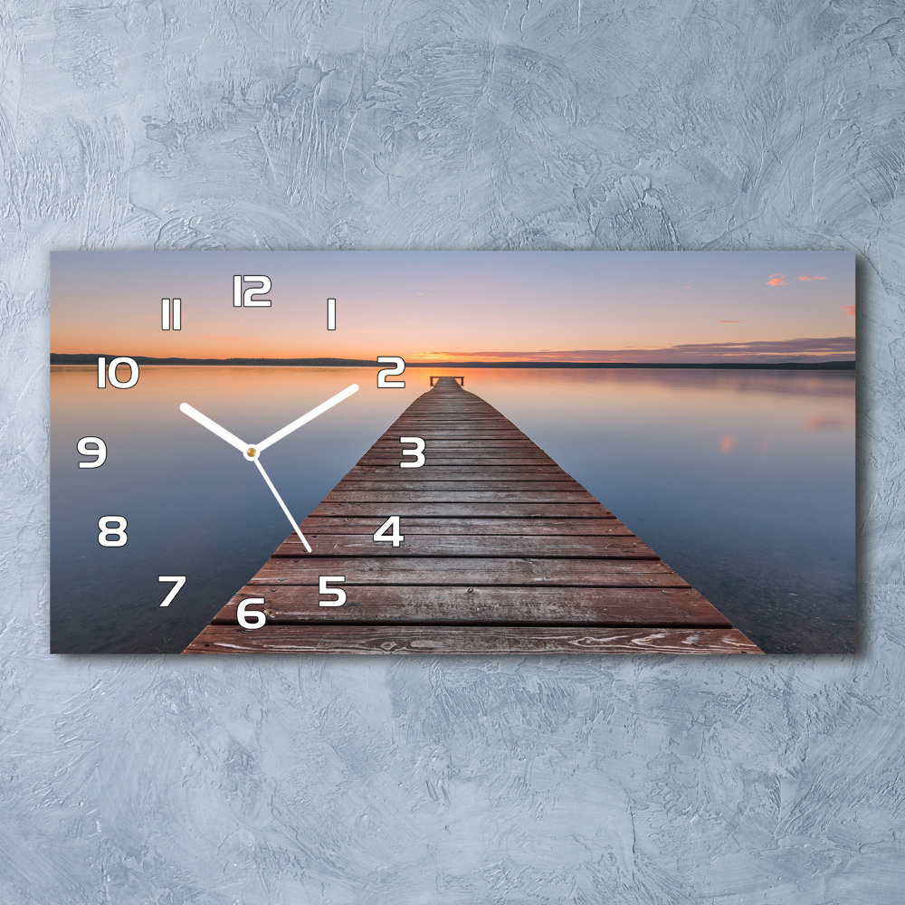 Horloge horizontale Jetée en bois mer