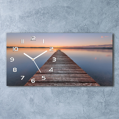 Horloge horizontale Jetée en bois mer